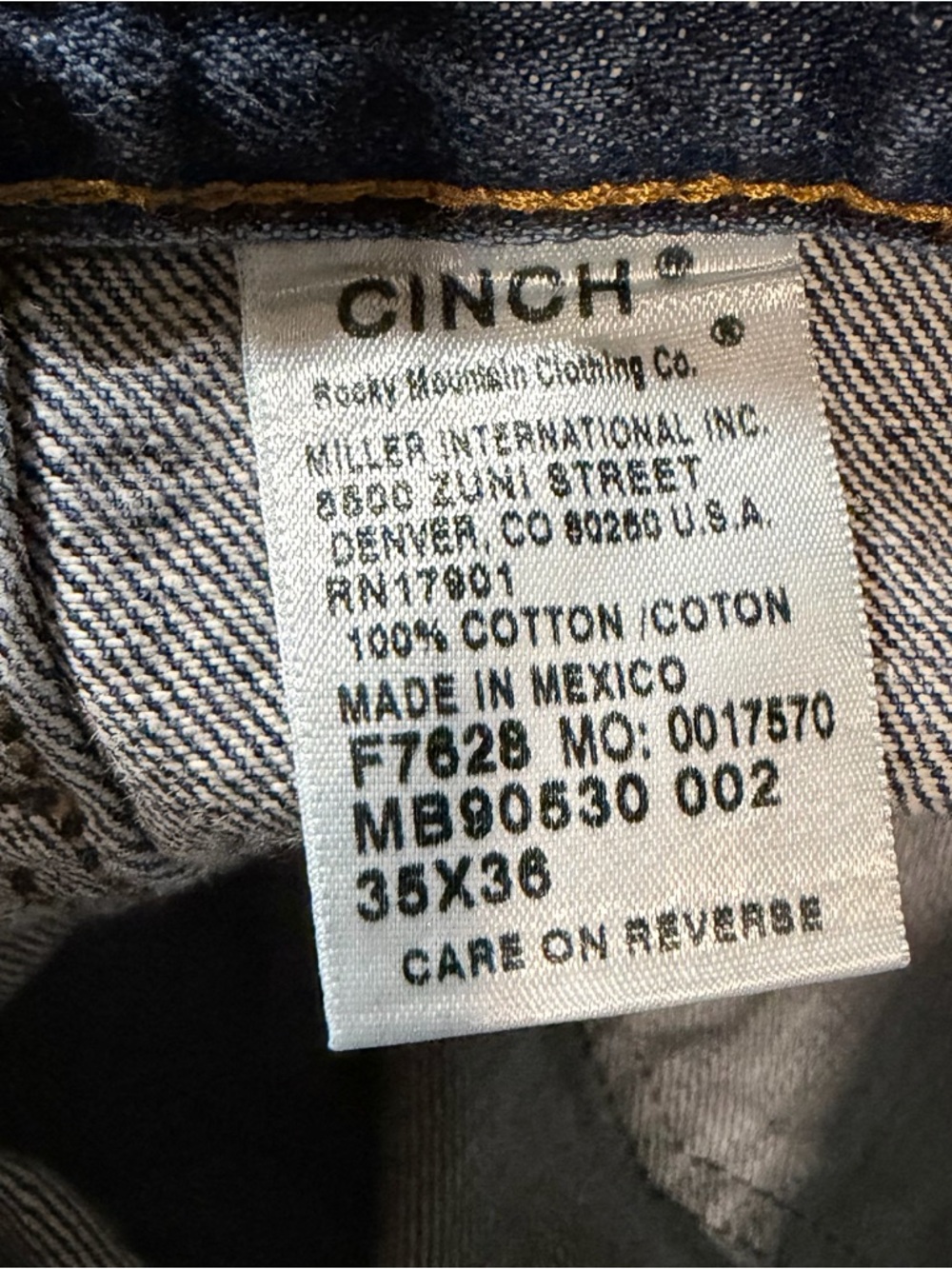 Cinch Green Label Relaxed‎ Fit Jeans Size 35 x 36 - Picture 3 of 11